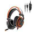 200C Gaming Headset for PC, PS4, PS5, Xbox 1, Mac, Switch, Wired Over-Ear Gaming Headphones with Noise Cancelling Mic,3.5mm Audio Jack & in-Line Control, Orange Headset