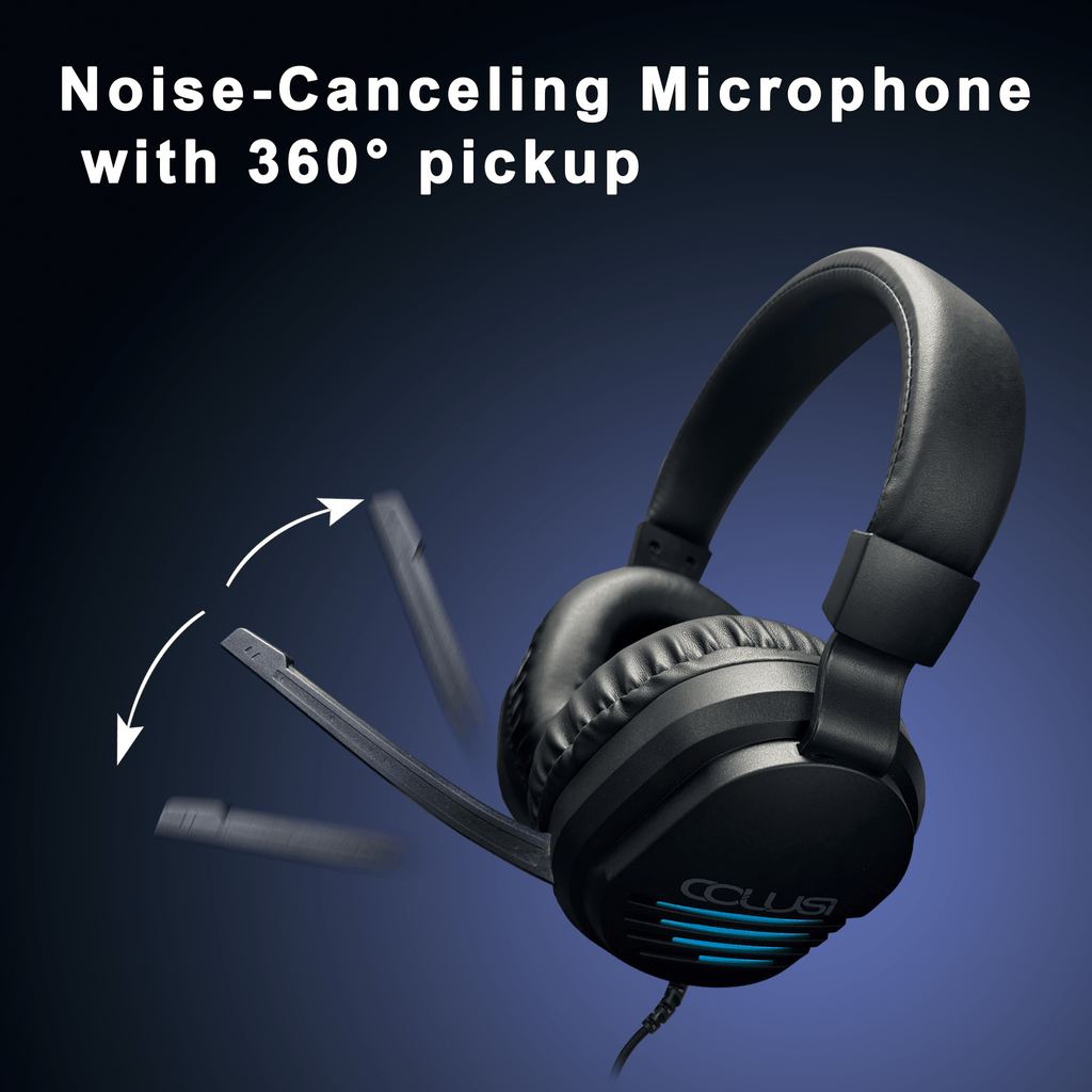 C500 Black Wired Gaming Headset with Microphone for PC PS5 Xbox PS4 ,Soft Memory Earcups Wired Gaming Headphones with 3.5mm Audio Jack and 40mm Driver