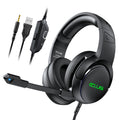 C600 RGB Gaming Headset for PS4 Xbox One Switch, Gamer Over-Ear Headphones with Noise Cancelling Microphone and Breathable Ear Pads, Game Headset for Laptop PC
