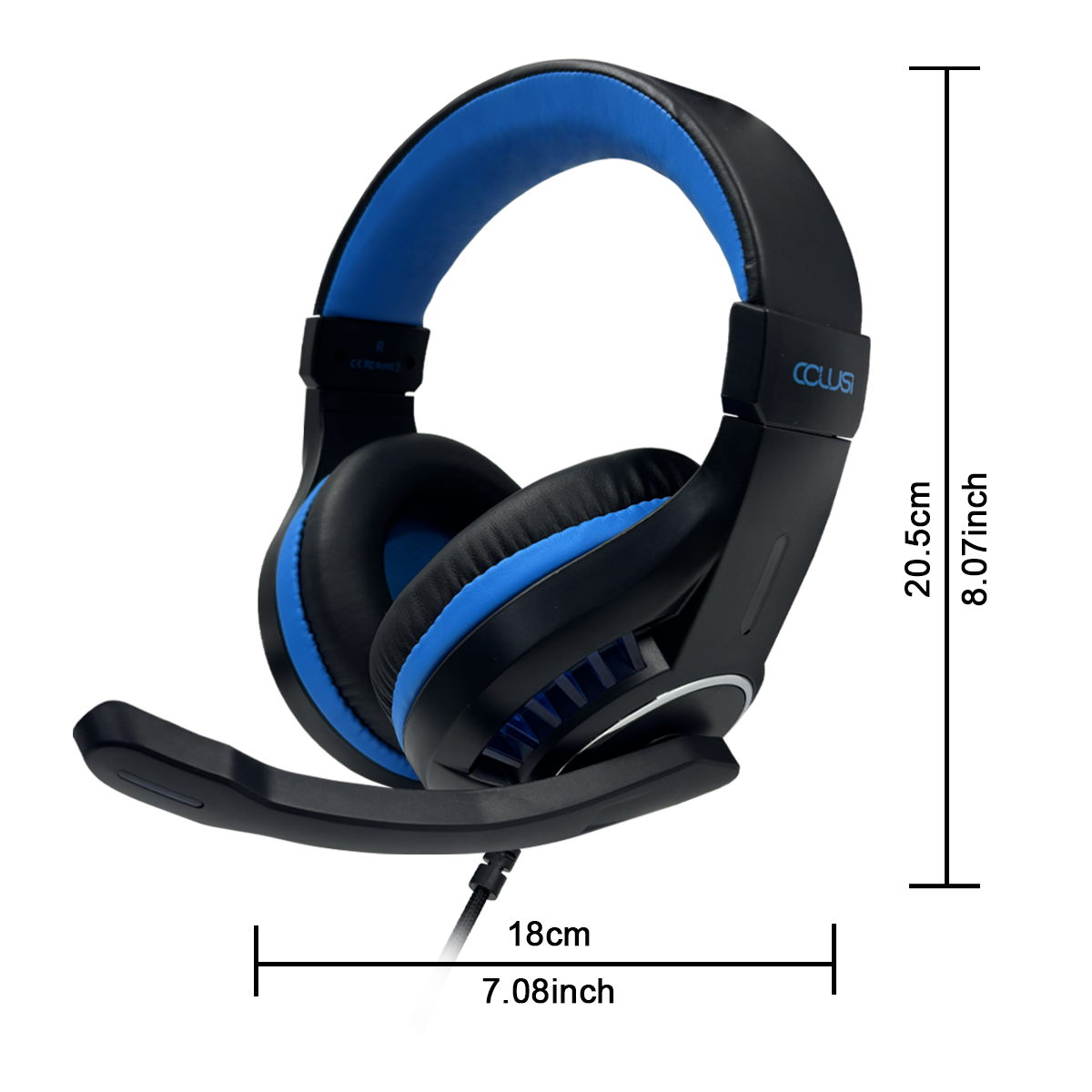CLS700 Wired Multiplatform Gaming Headset for PC, PS5, PS4, Xbox Series X/S, Xbox One and Mobile with 3.5mm Wired Connection, One Key Mute Mic, 50mm Speakers, Black